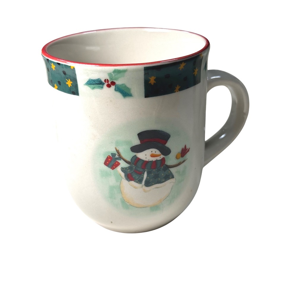 Set of 9 Christmas Snowman Mugs Stoneware Holiday Winter‎ Festive Decor - Picture 2 of 5